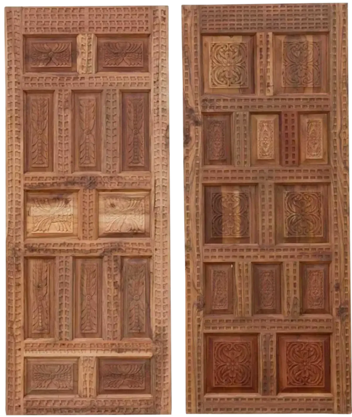 Set of 2 Spanish Colonial Carved Doors