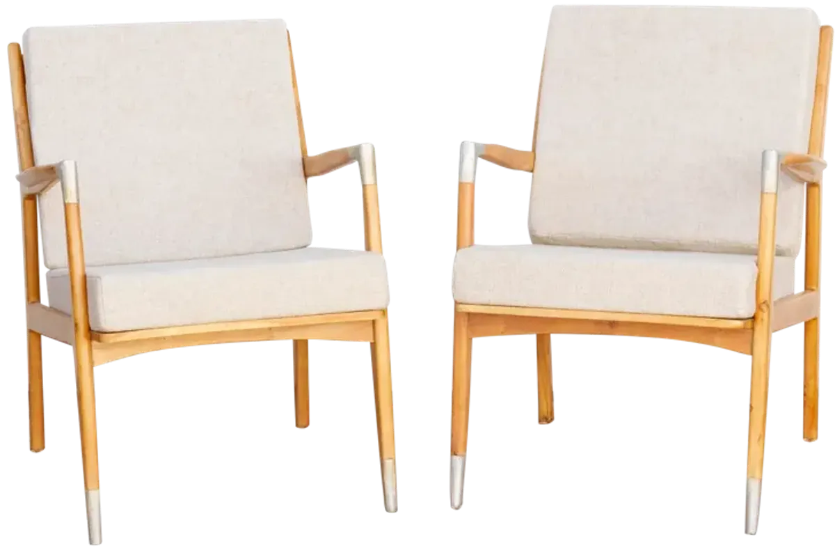 Pair of Mid-Century Style Club Chairs - de-cor