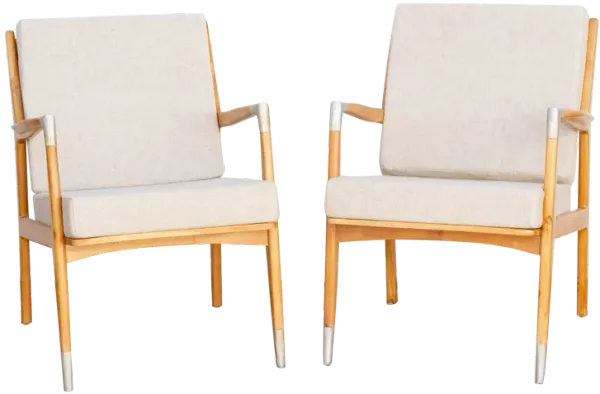 Pair of Mid-Century Style Club Chairs - de-cor
