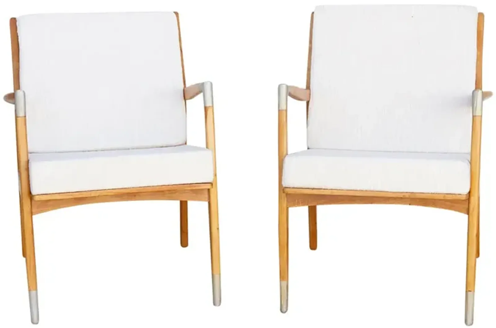 Pair of Vintage Style Bleached Chairs