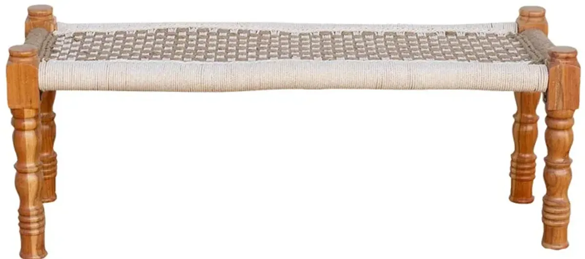 Handwoven Modern Charpai Bench