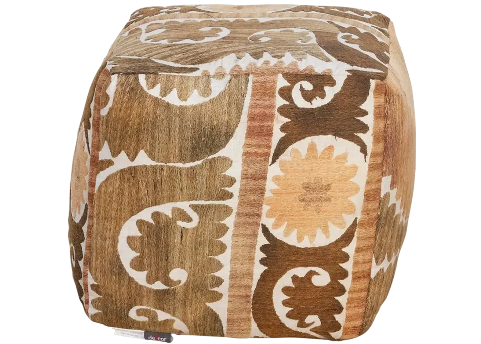 Karkara Antique Suzani Cube Ottoman