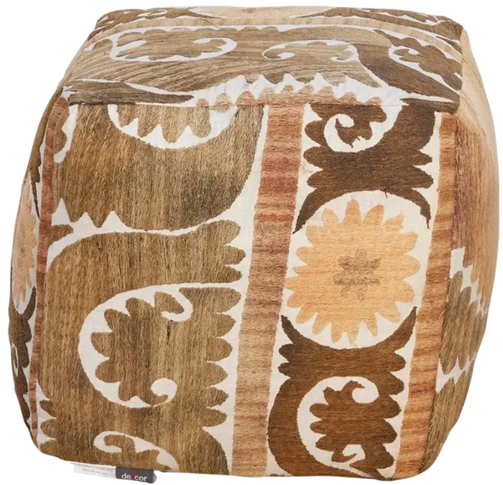 Karkara Antique Suzani Cube Ottoman