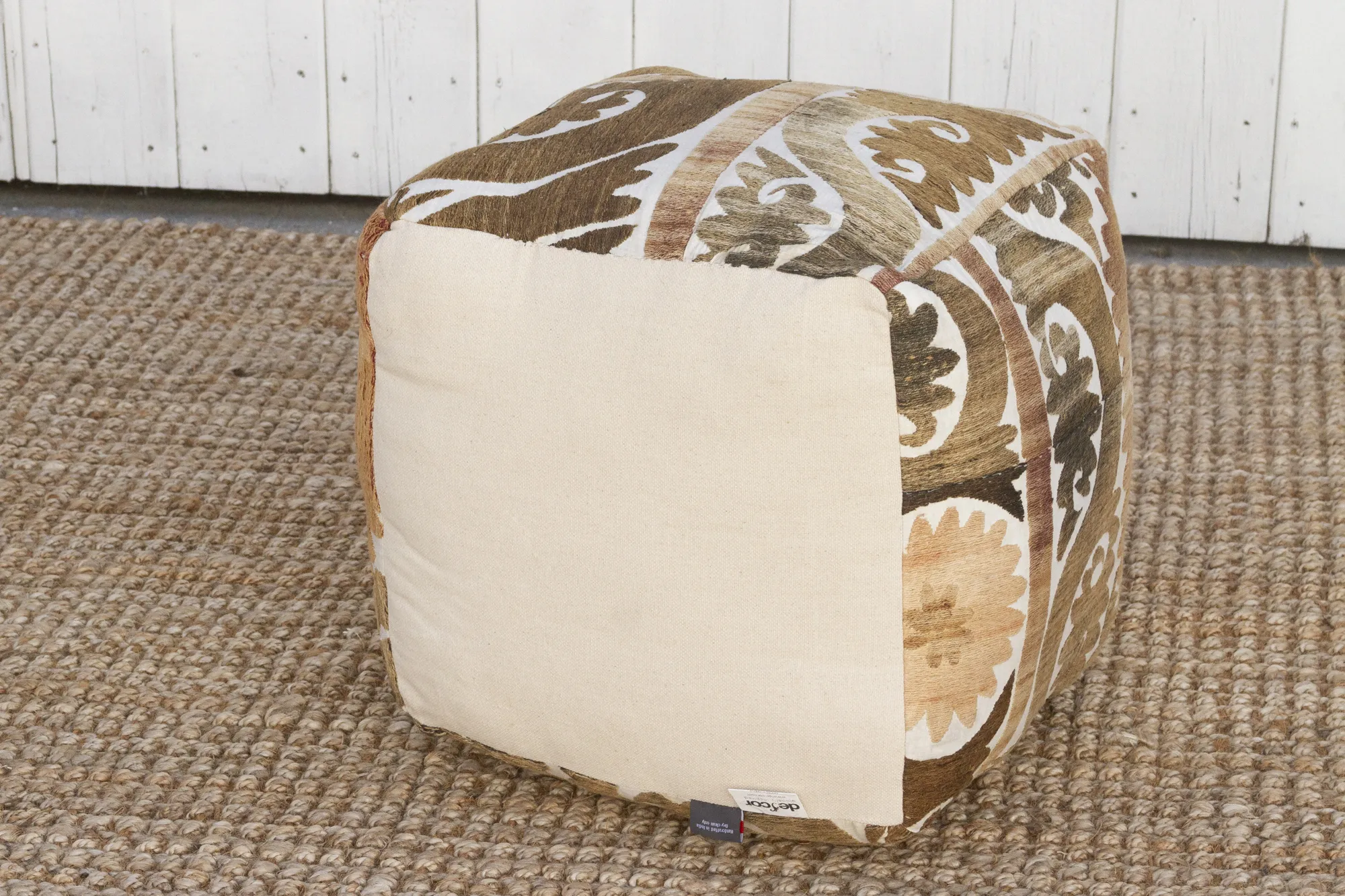 Karakol Antique Suzani Cube Ottoman