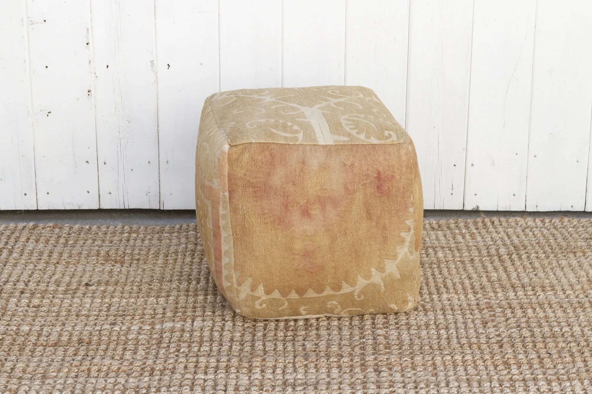 Ordo Antique Suzani Cube Ottoman