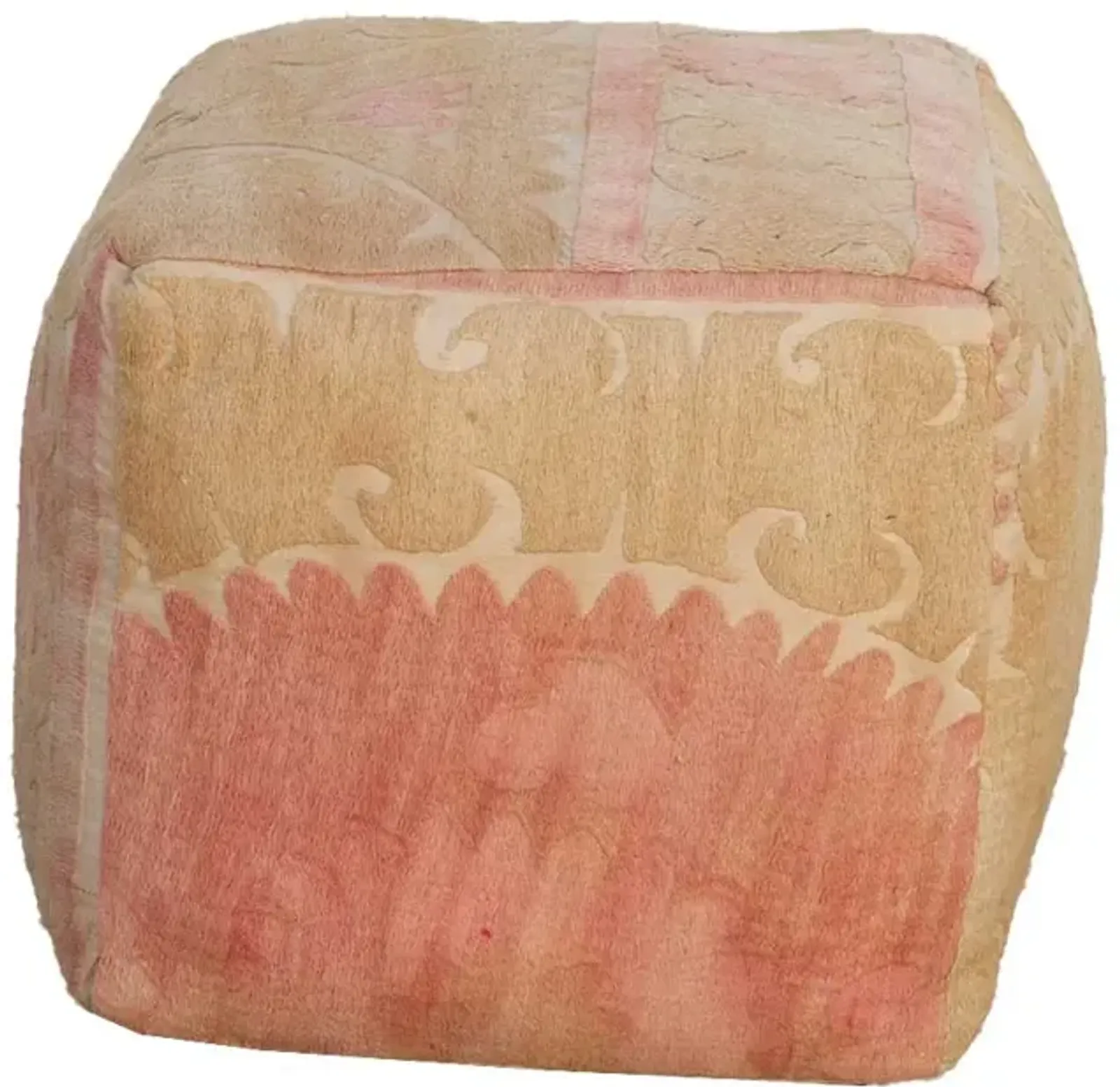 Chaek Antique Suzani Cube Ottoman