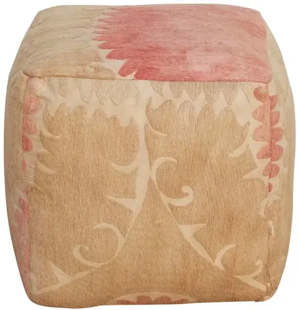 Osh Antique Suzani Cube Ottoman - de-cor