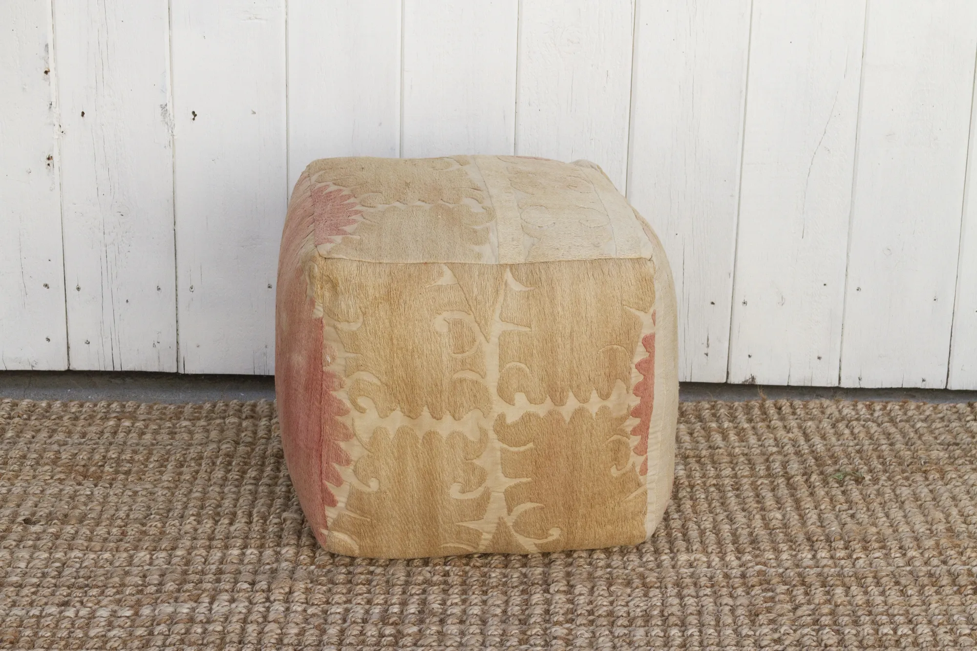 Jayma Antique Suzani Cube Ottoman