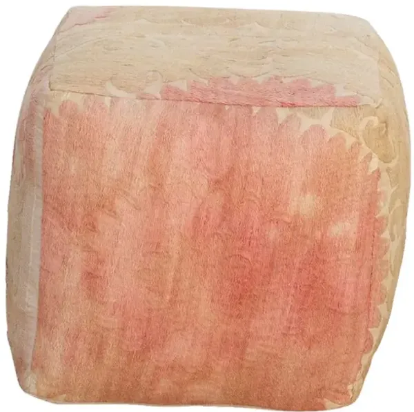 Jayma Antique Suzani Cube Ottoman - de-cor