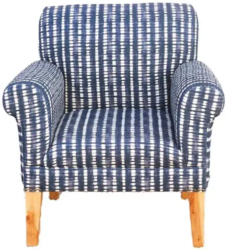 Indigo Upholstered Bergere Club Chair