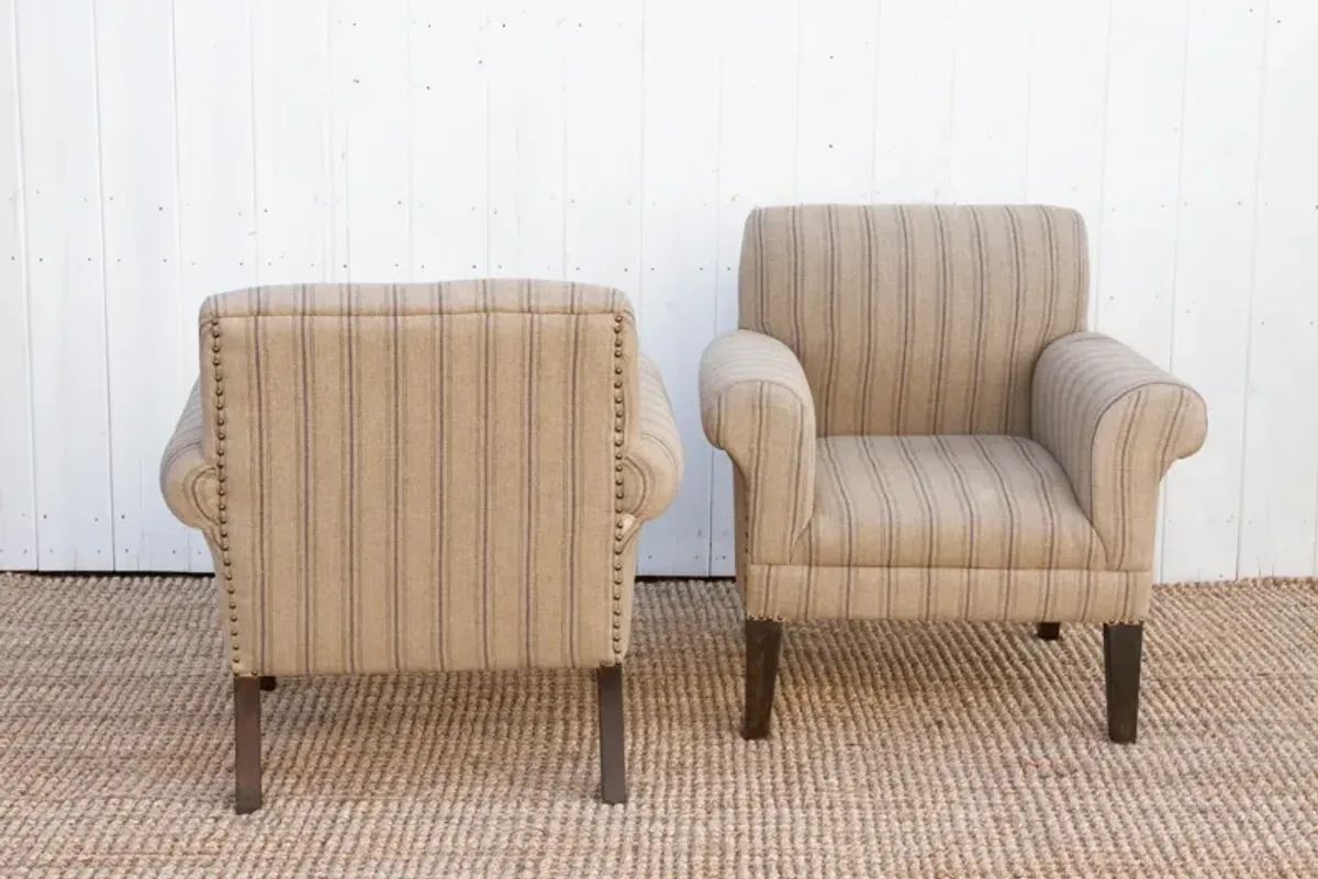 Pair of French Farmhouse Club Chair