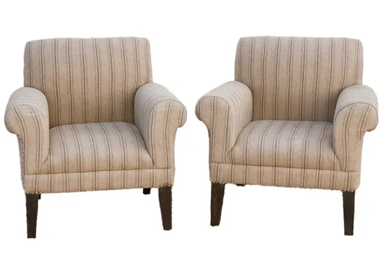 Pair of French Farmhouse Club Chair