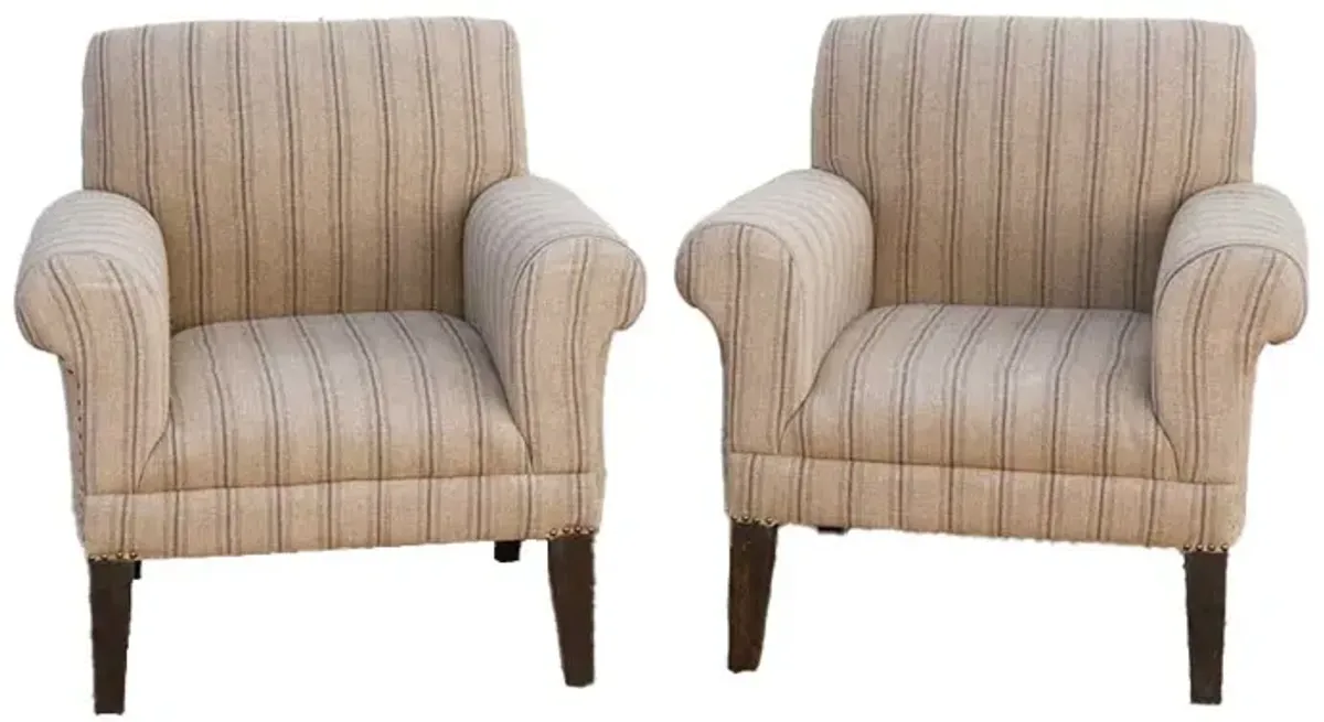 Pair of French Farmhouse Club Chair