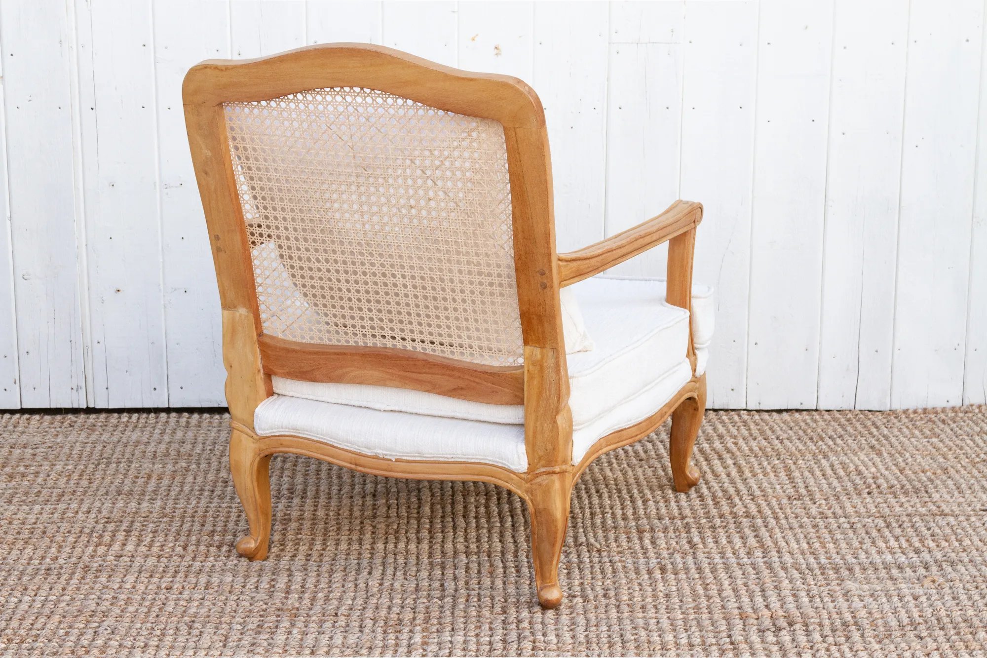 Bleached Wood French Country Armchair - Comfortable, Sturdy, Durable