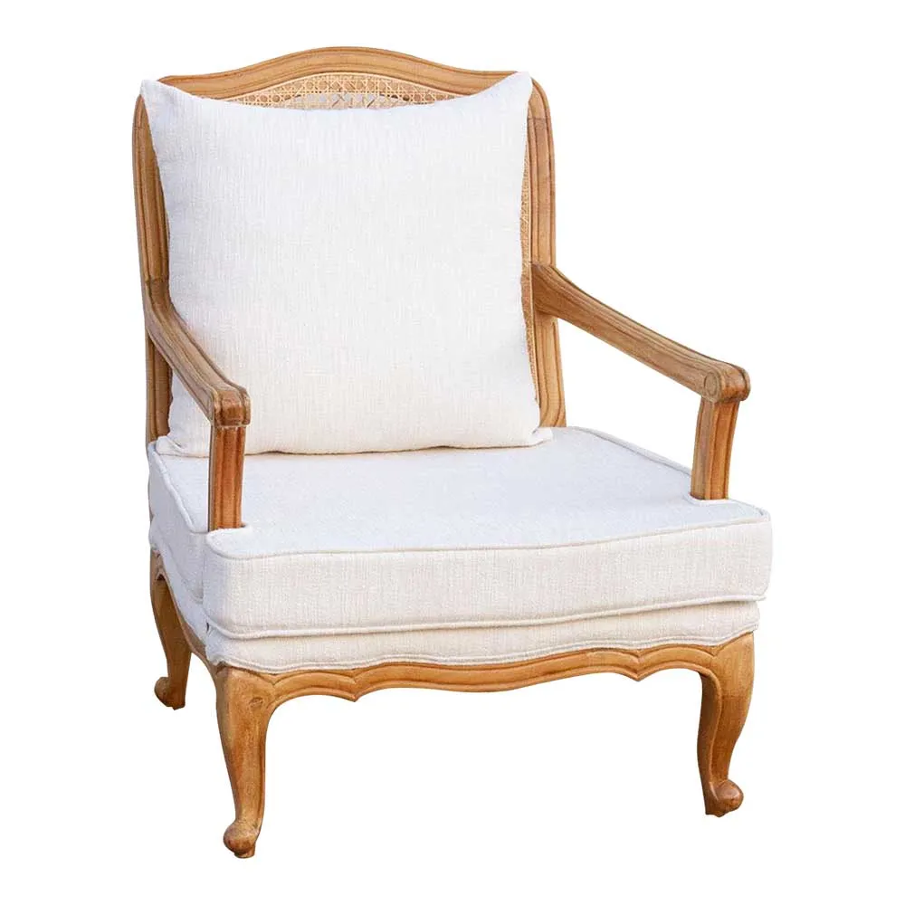 Bleached Wood French Country Armchair - Comfortable, Sturdy, Durable