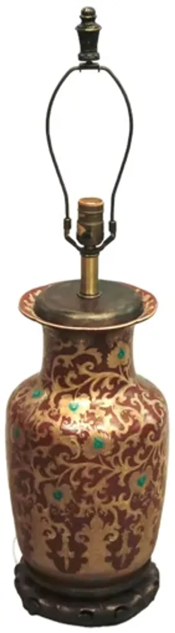 European Chinoiserie Table Lamp - Interesting Things - Black