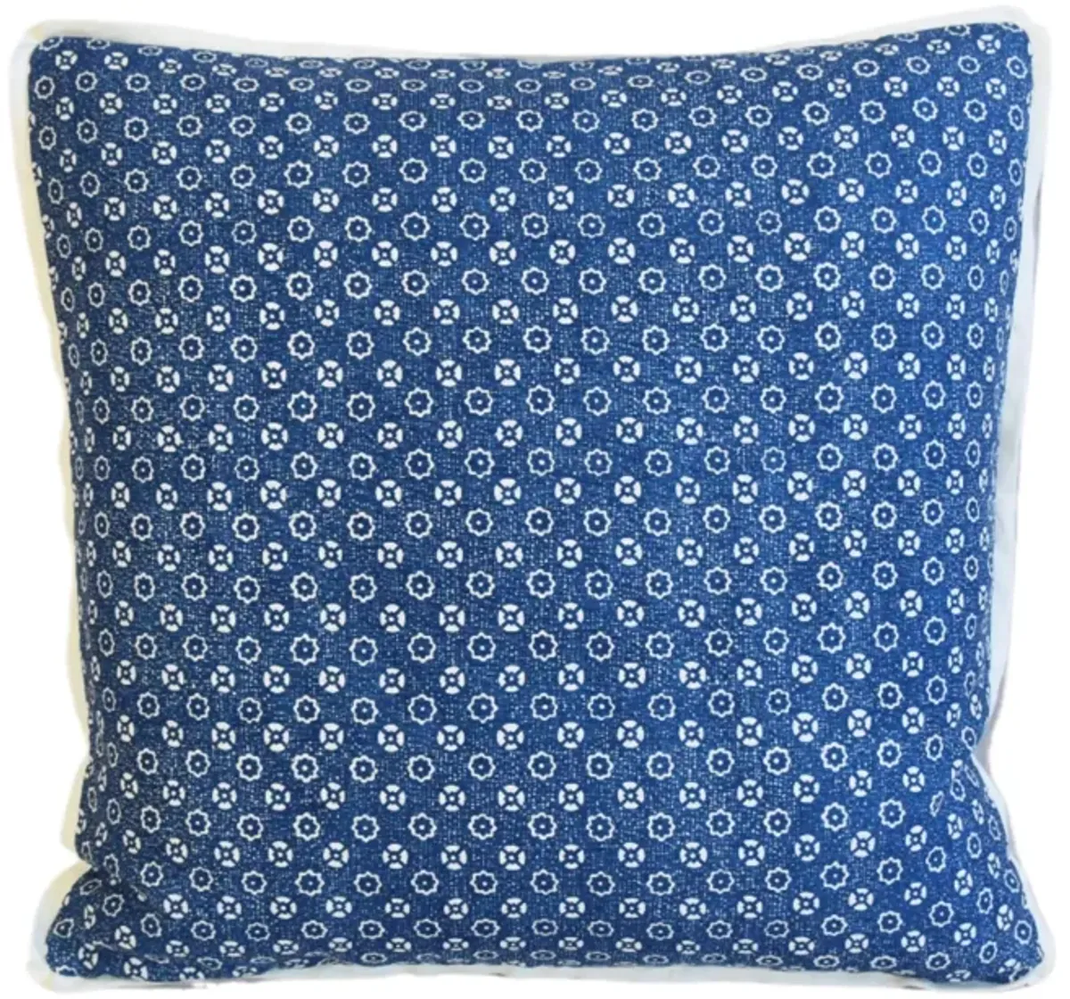 Blue White Raoul Textiles Floral Pillow