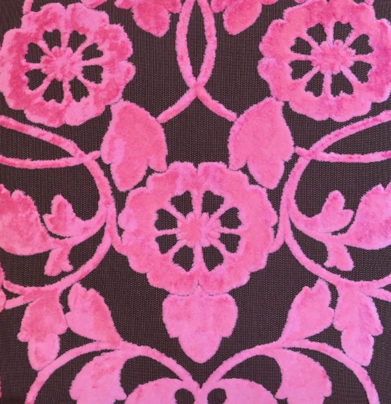 Designer Guild Pink Cut Velvet Pillow