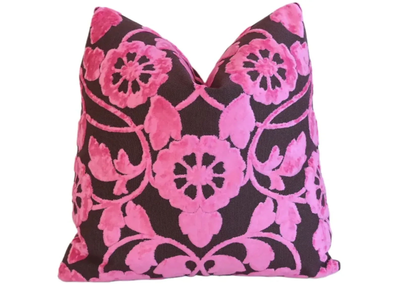 Designer Guild Pink Cut Velvet Pillow