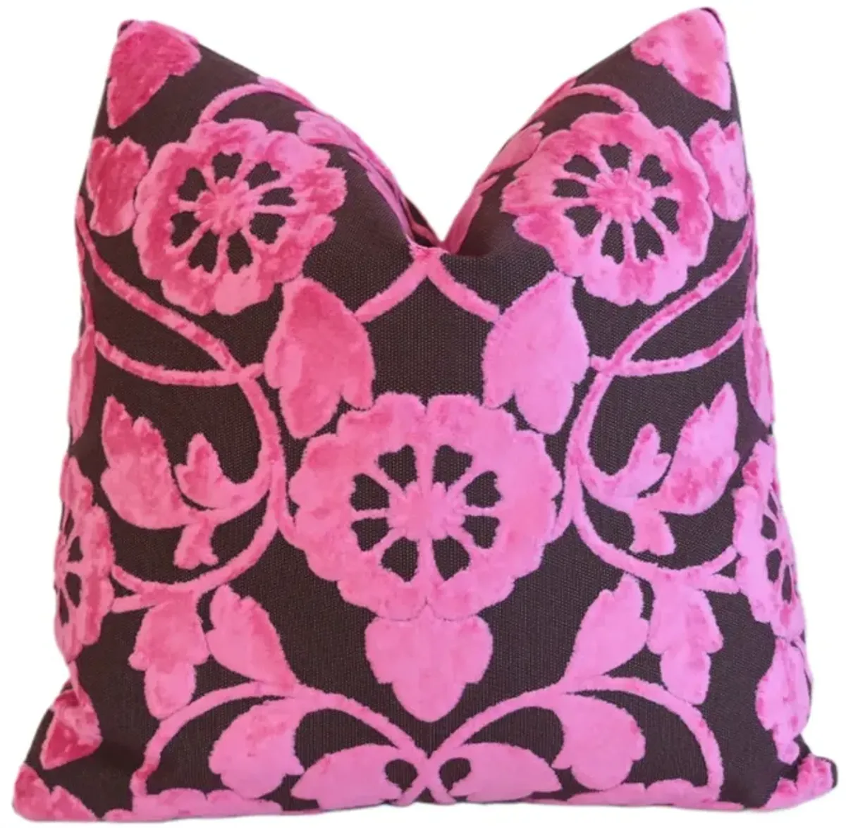 Designer Guild Pink Cut Velvet Pillow