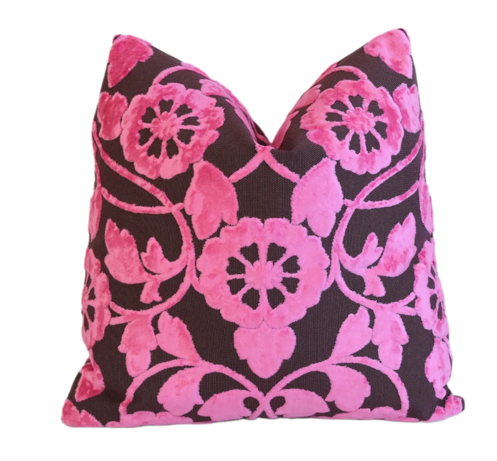 Designer Guild Pink Cut Velvet Pillow