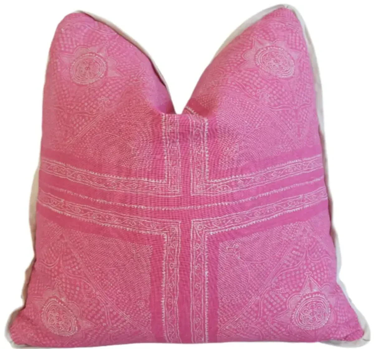 Pink White Raoul Textiles Floral Pillow