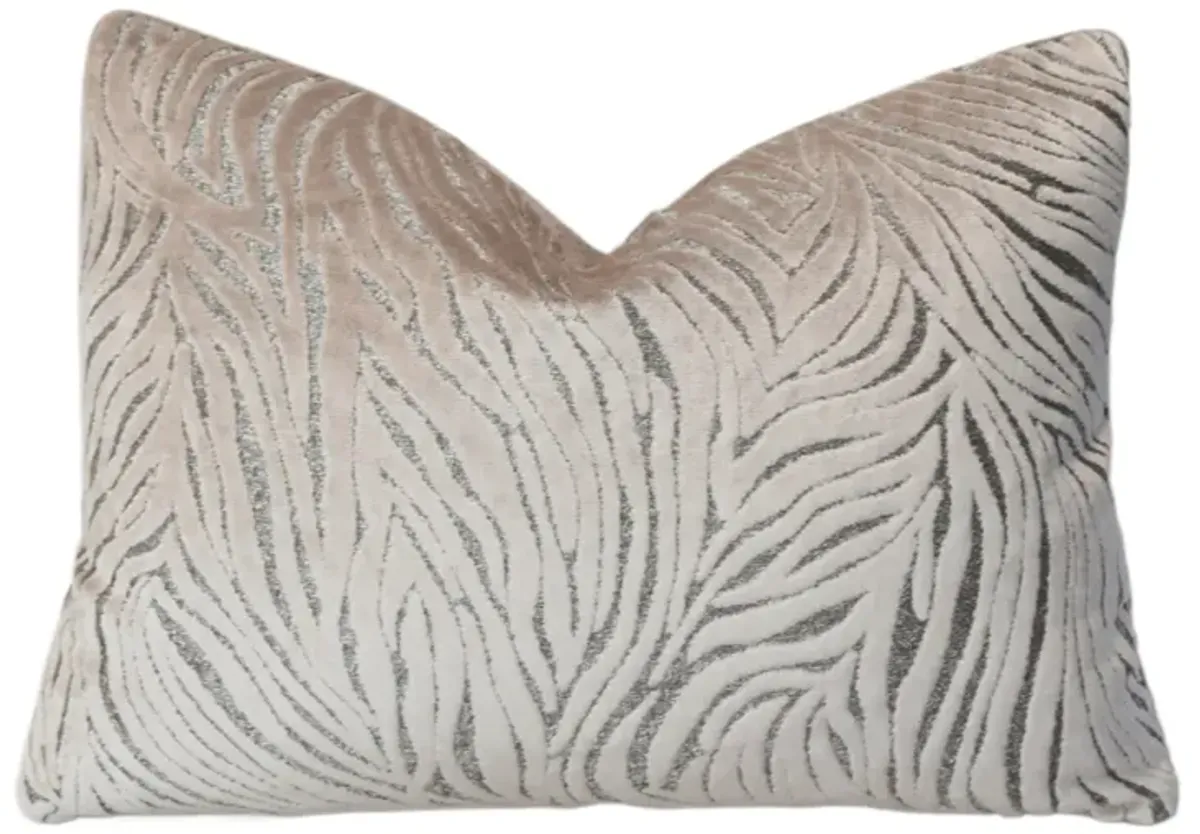 Jane Clayton Zebra Velvet Damask Pillow