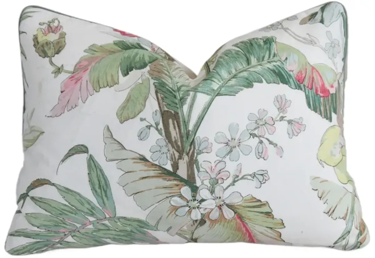 Schumacher Tropique Floral Leaves Pillow