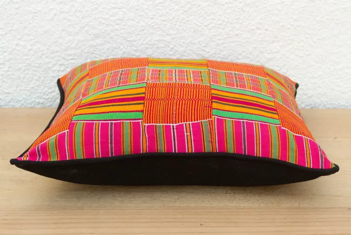 Colorful Vintage African Pillow Cover