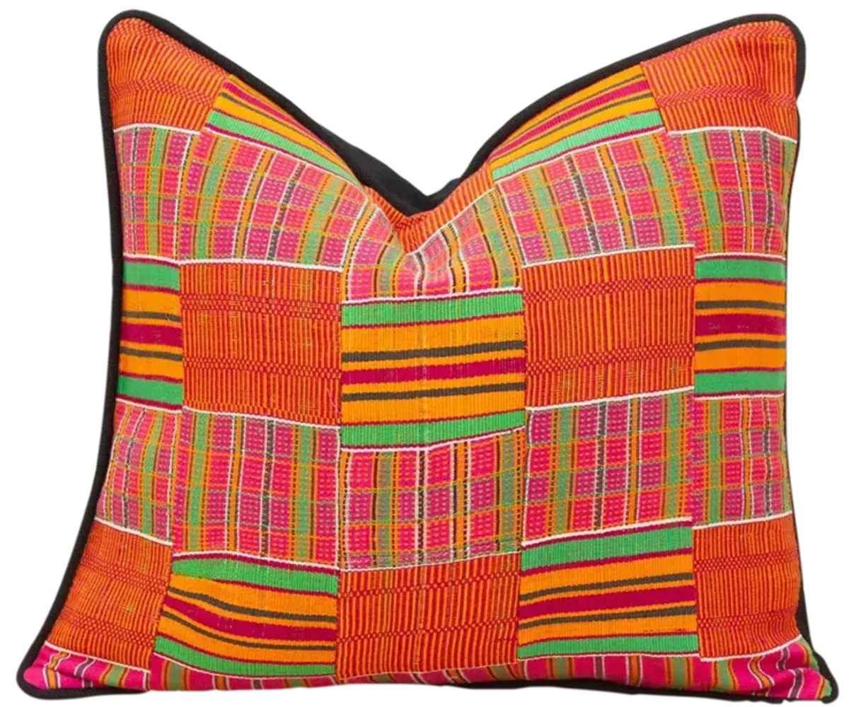 Colorful Vintage African Pillow Cover