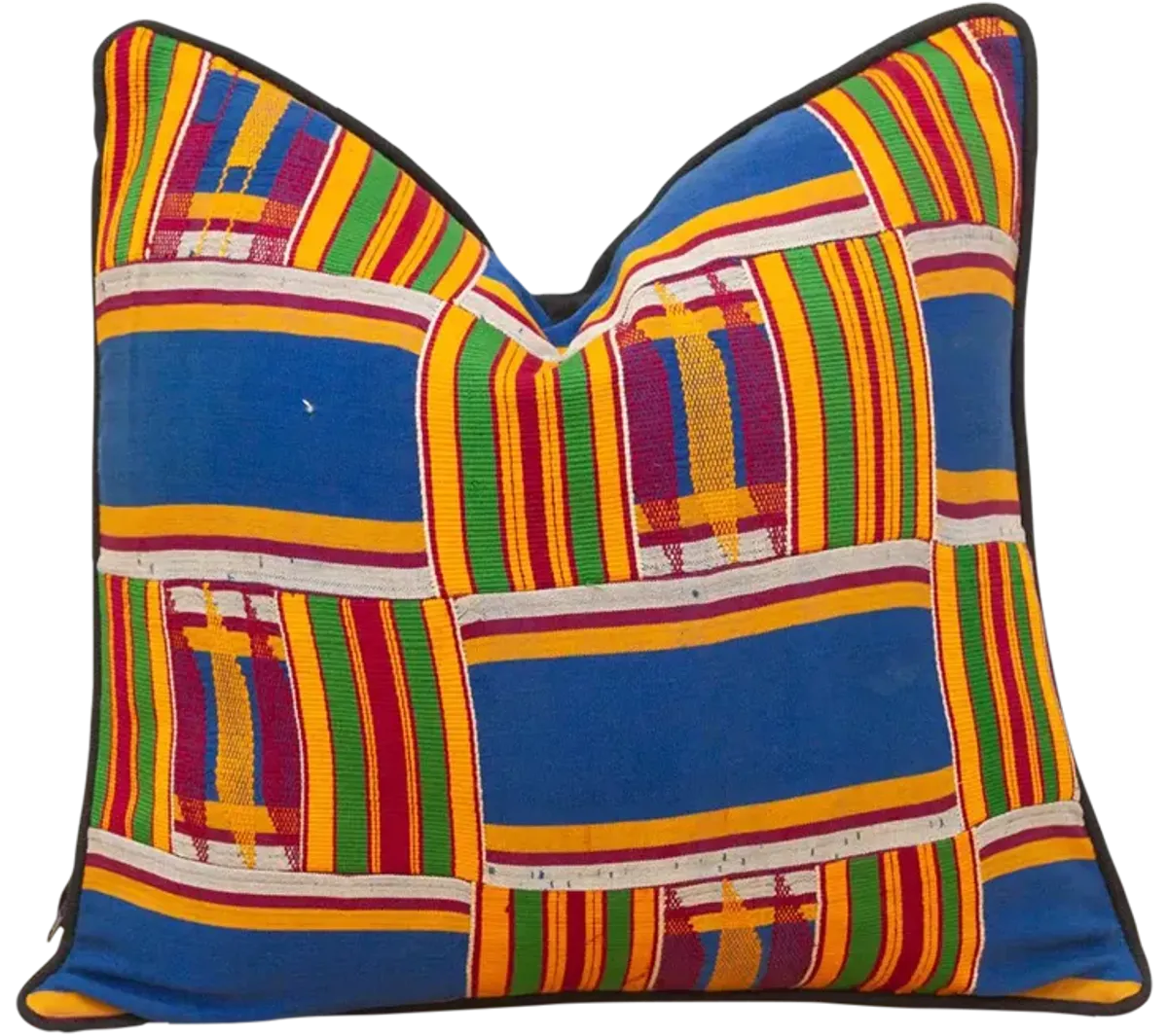 Kofi Vintage African Kente Pillow Cover - de-cor