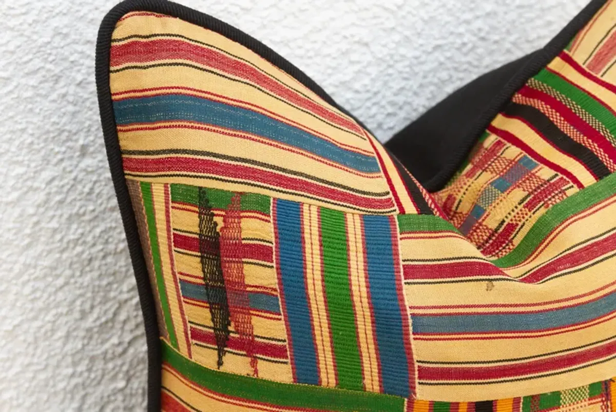 Obaabaa Vintage Kente Pillow Cover