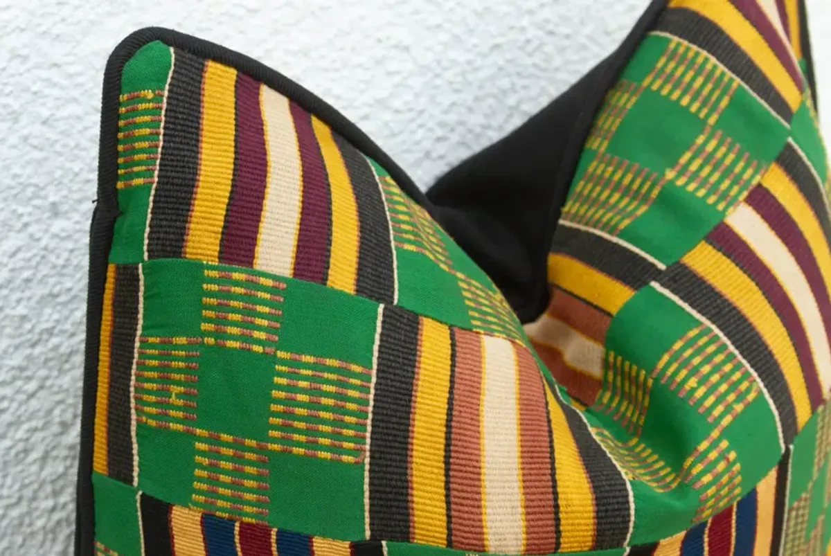 Esi Vintage African Kente Pillow Cover