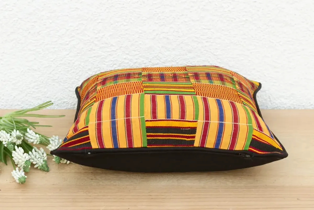 Nana Vintage African Kente Pillow Cover - de-cor