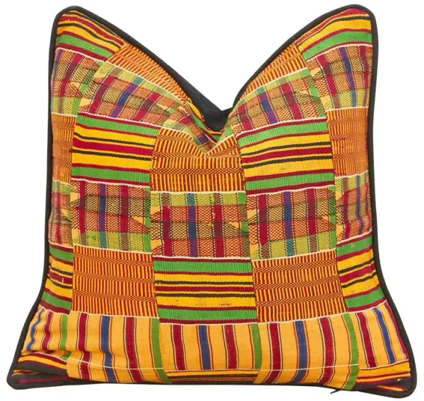 Nana Vintage African Kente Pillow Cover - de-cor