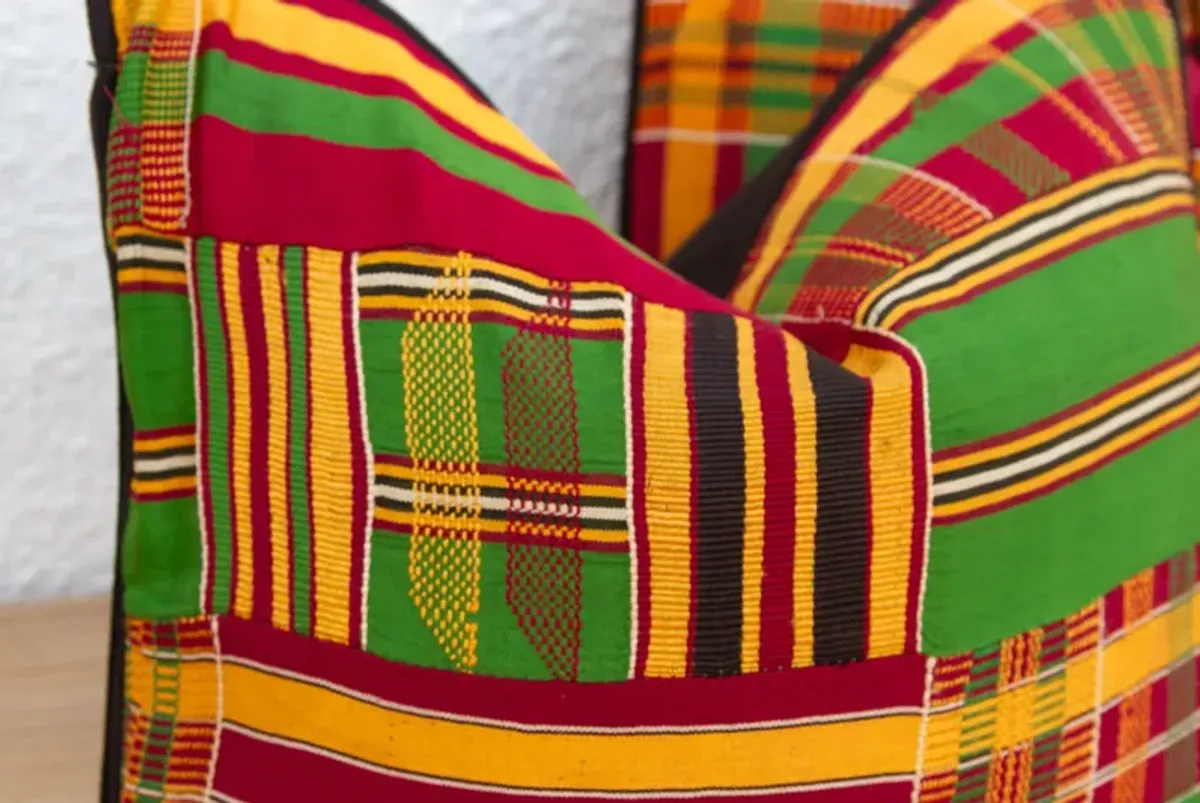 Red/Green Vintage African Pillow Covers