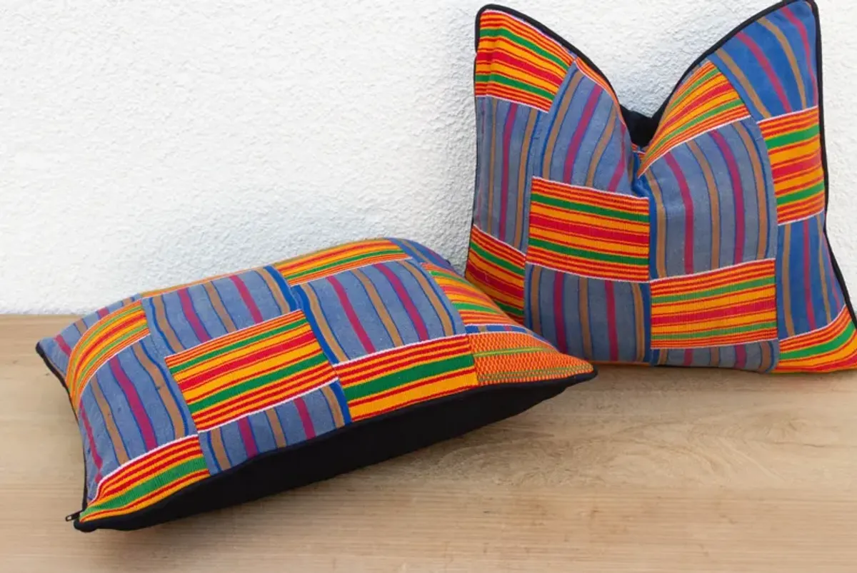 Pair of Vintage African Pillow Covers