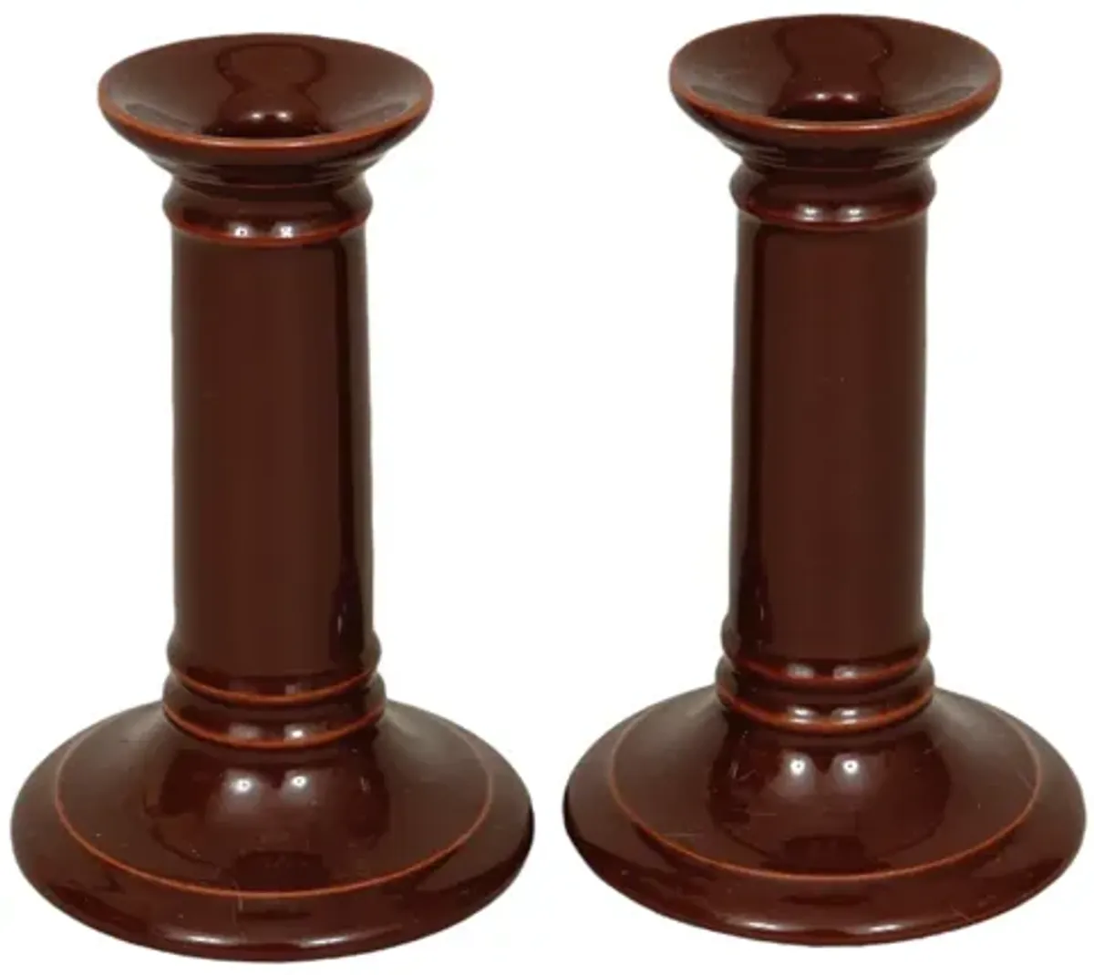 Royal Doulton Ceramic Candle Holders - Brown