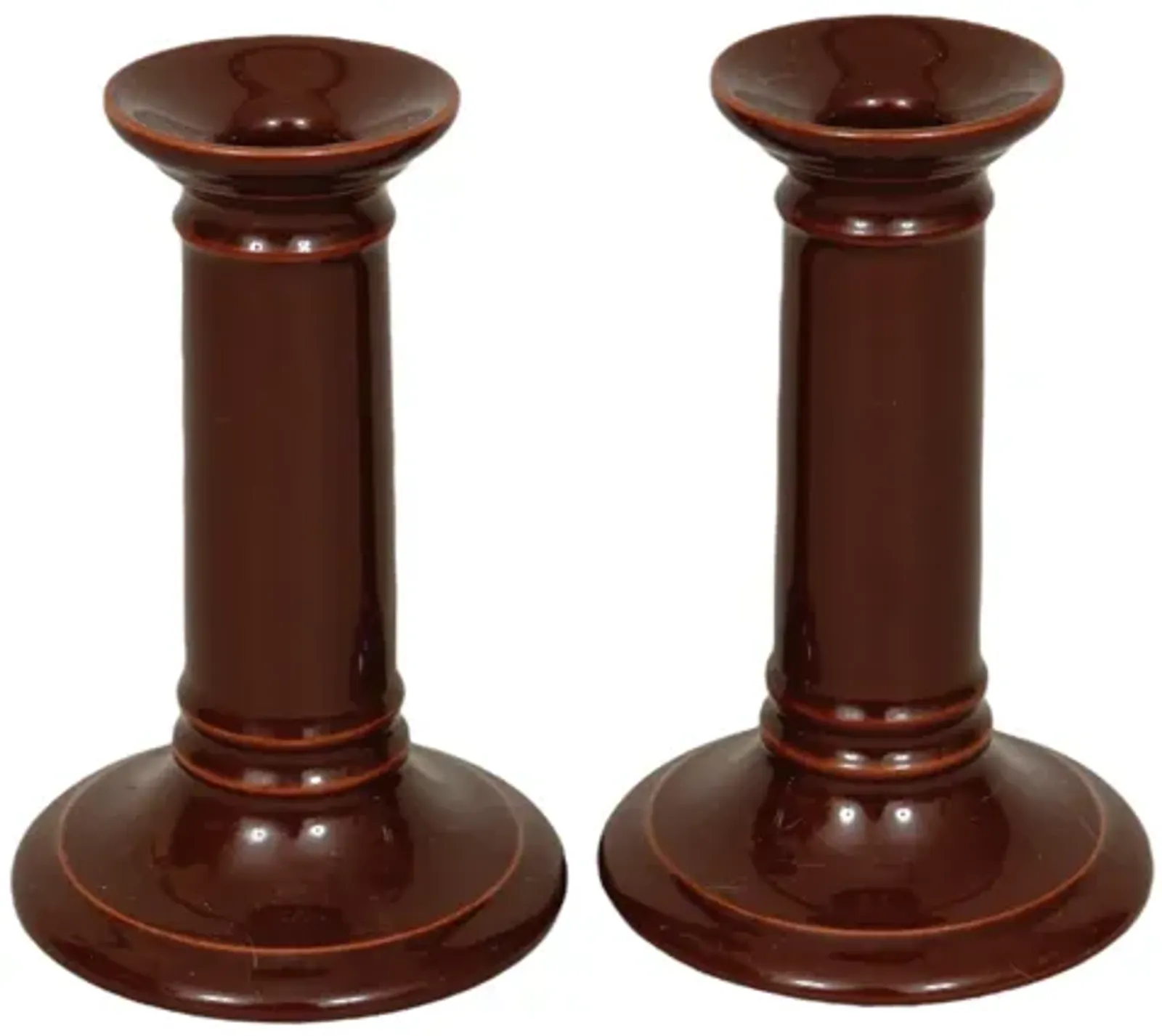 Royal Doulton Ceramic Candle Holders - Brown