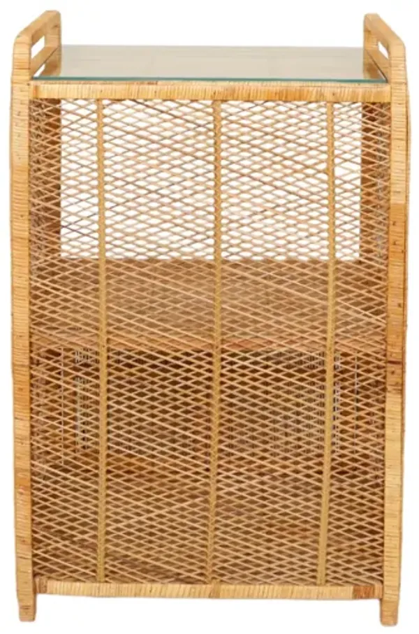 Rattan Bar Cabinet - Brown