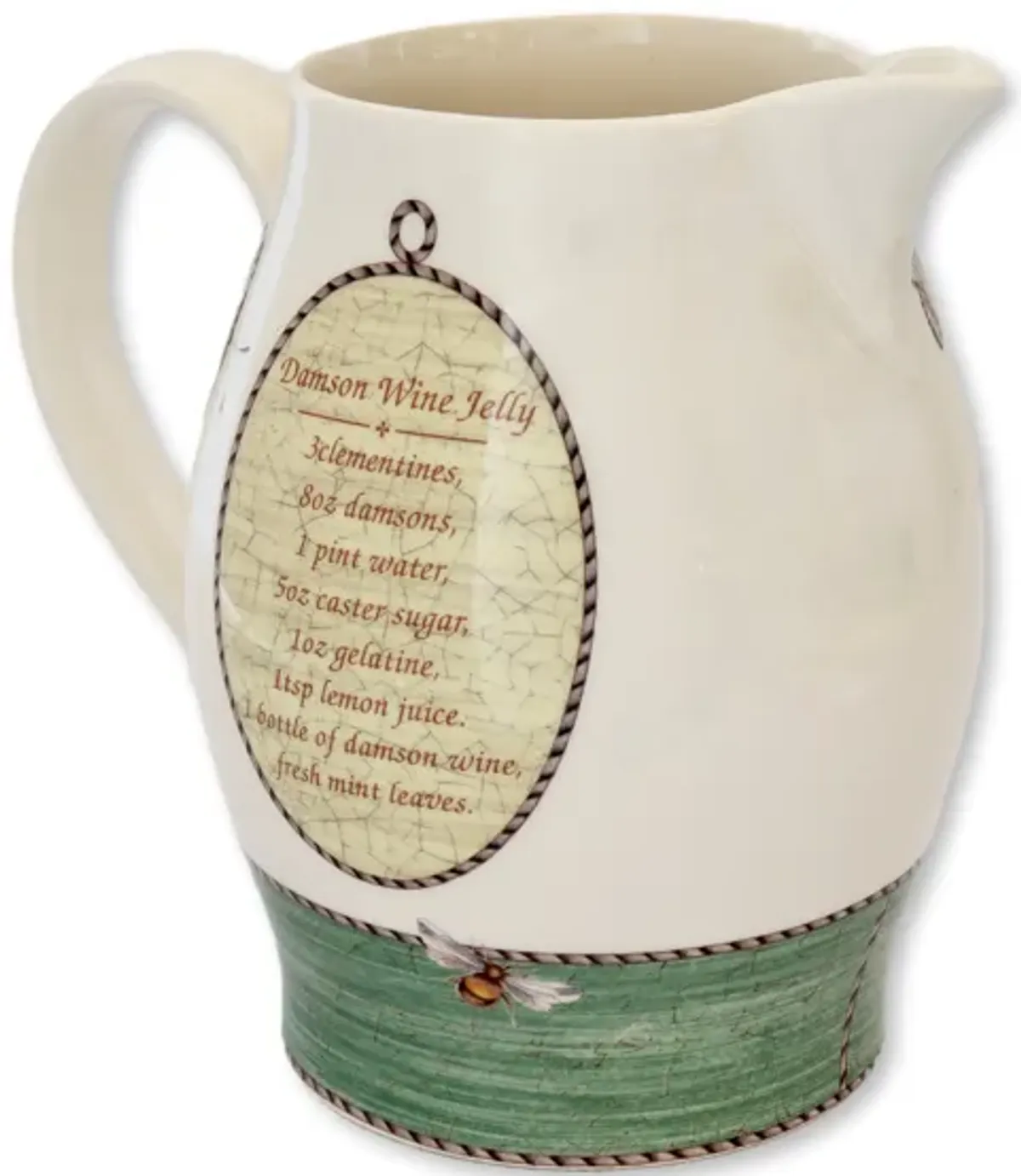 Wedgwood Queensware Botanical Water Jug - Green