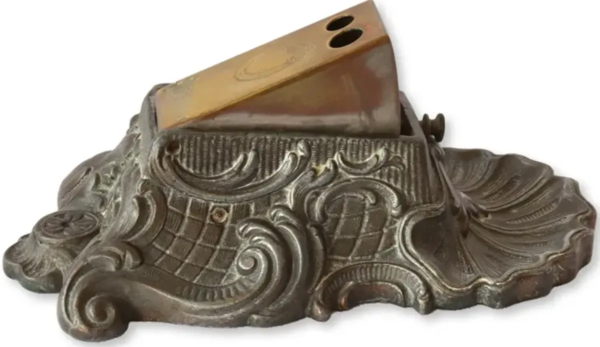 Victorian Desktop Cigar/Cigarette Cutter - Rose Victoria - Grey