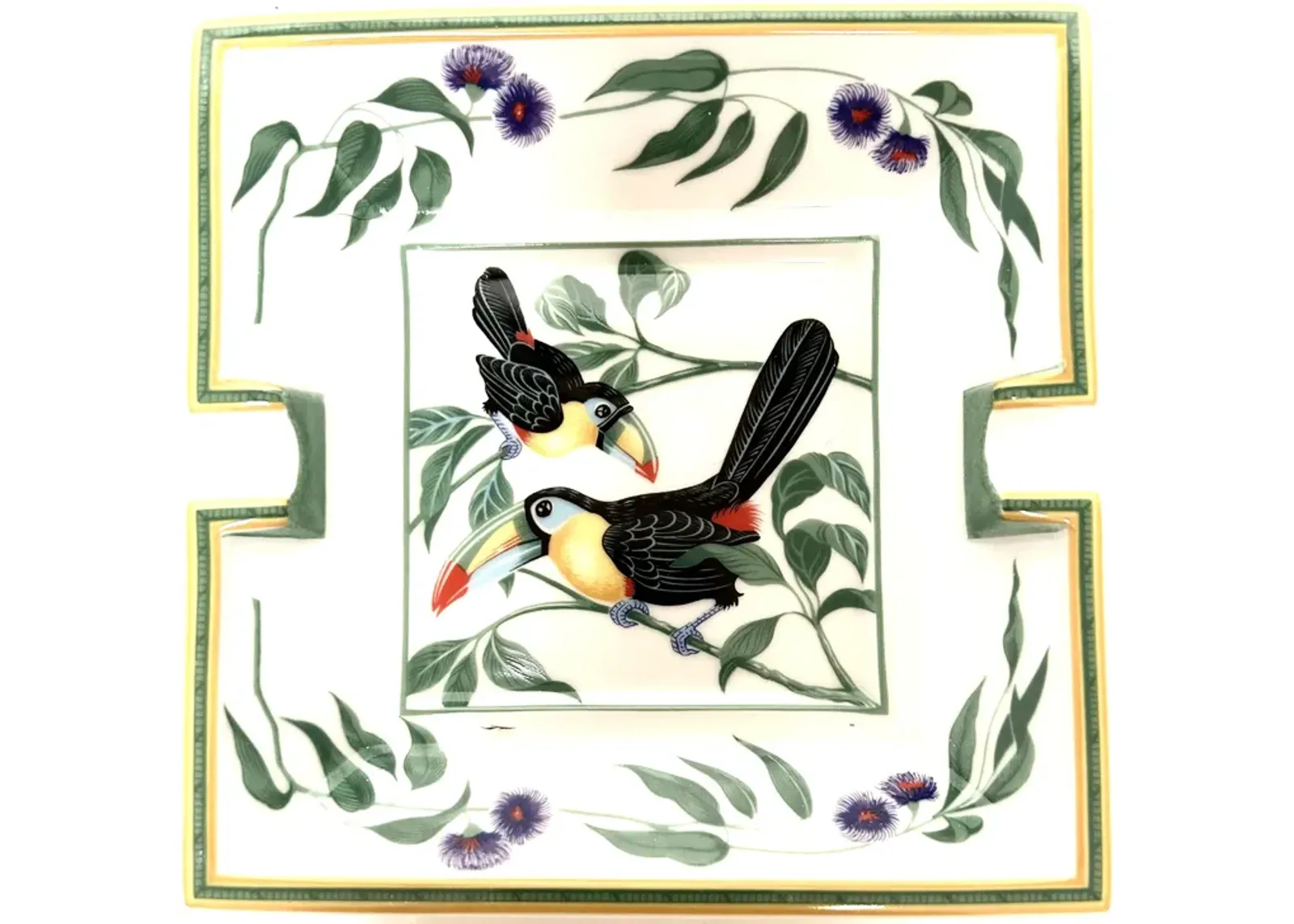 Herm s Toucans Cigar Ashtray - Green