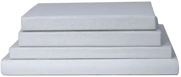 Linen Wrapped Coffe Table Books by the Foot, Snowfall