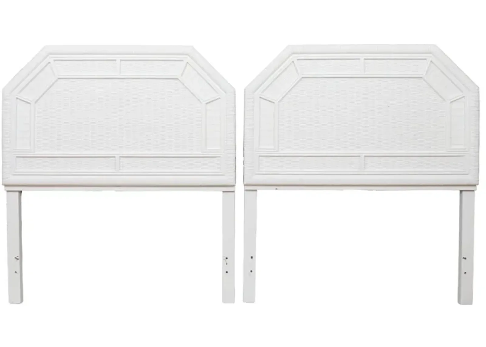 Henry Link White Wicker Twin Headboards