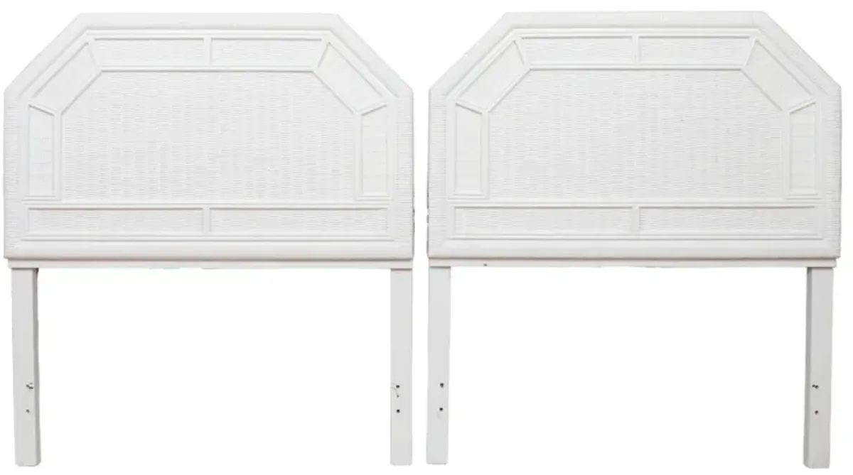 Henry Link White Wicker Twin Headboards