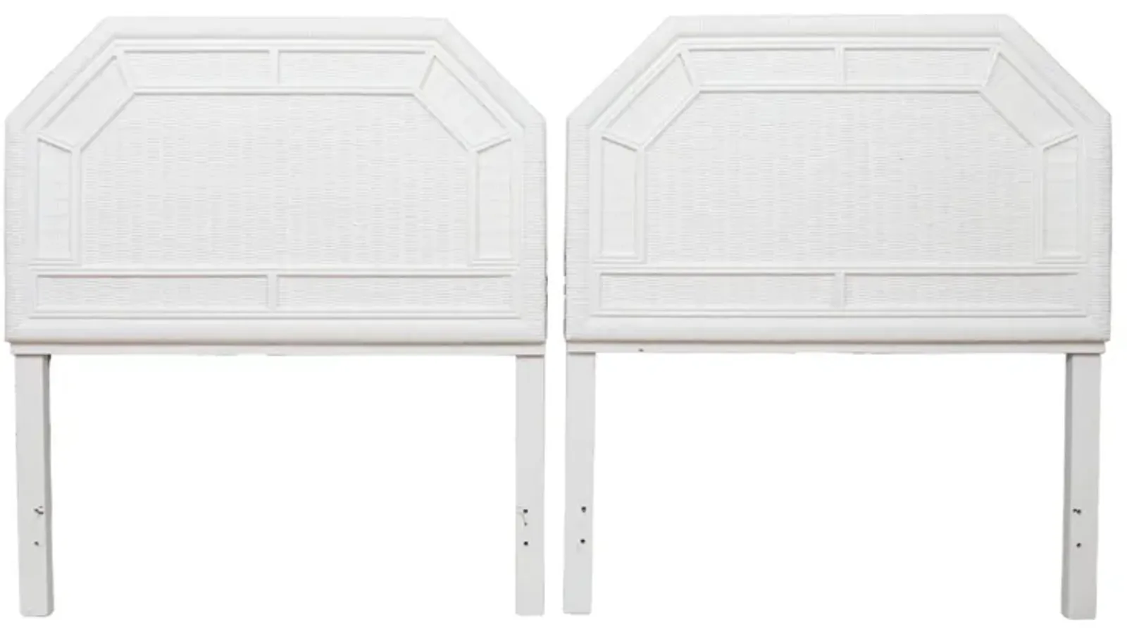 Henry Link White Wicker Twin Headboards