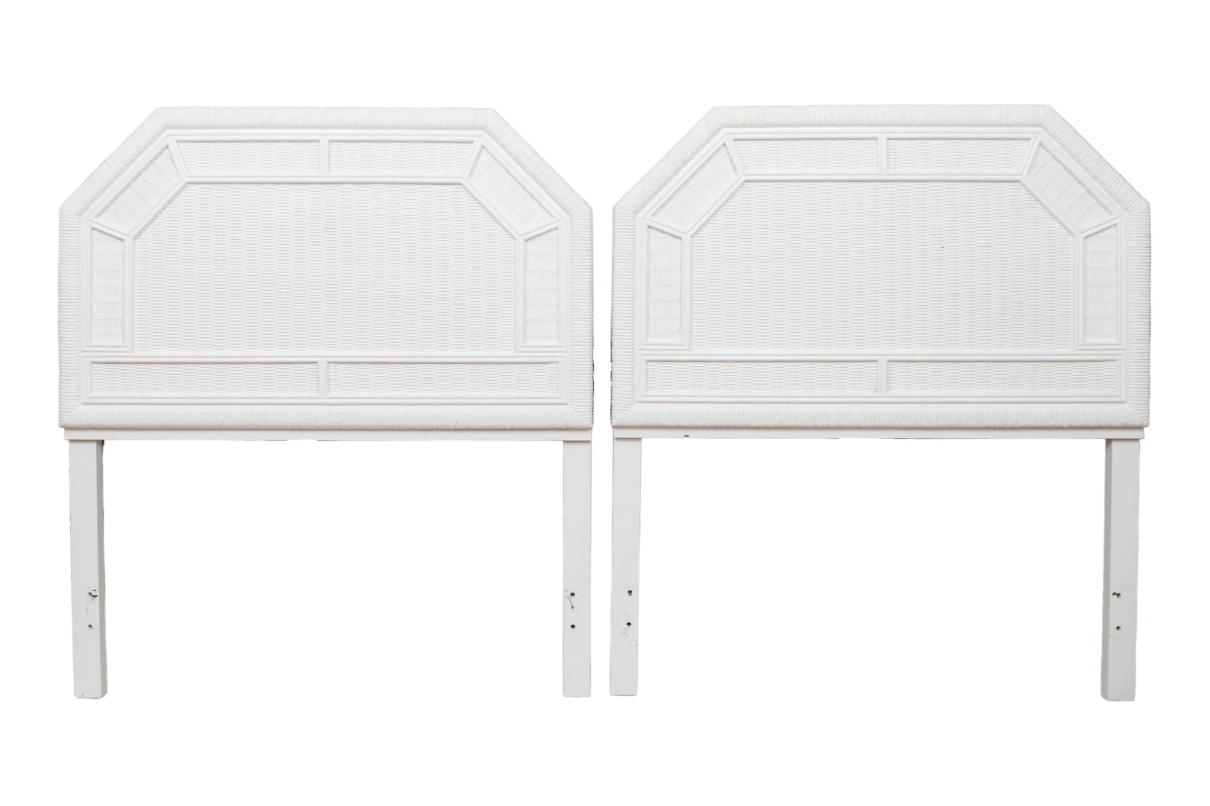 Henry Link White Wicker Twin Headboards