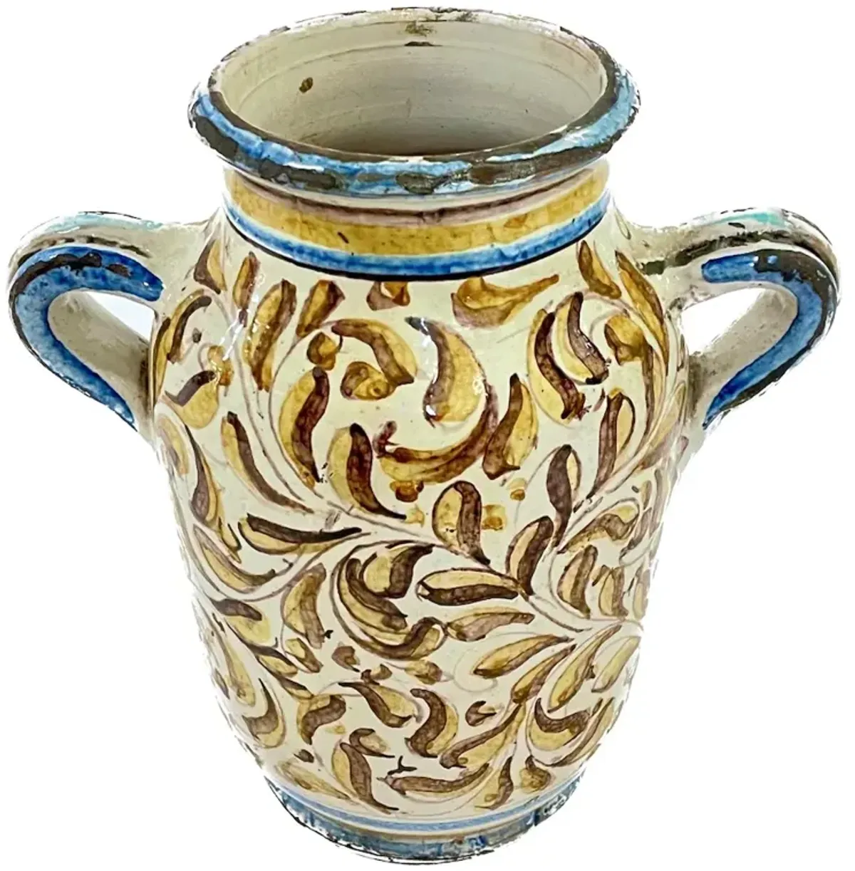 Italian Handpainted Chicory Urn Jar