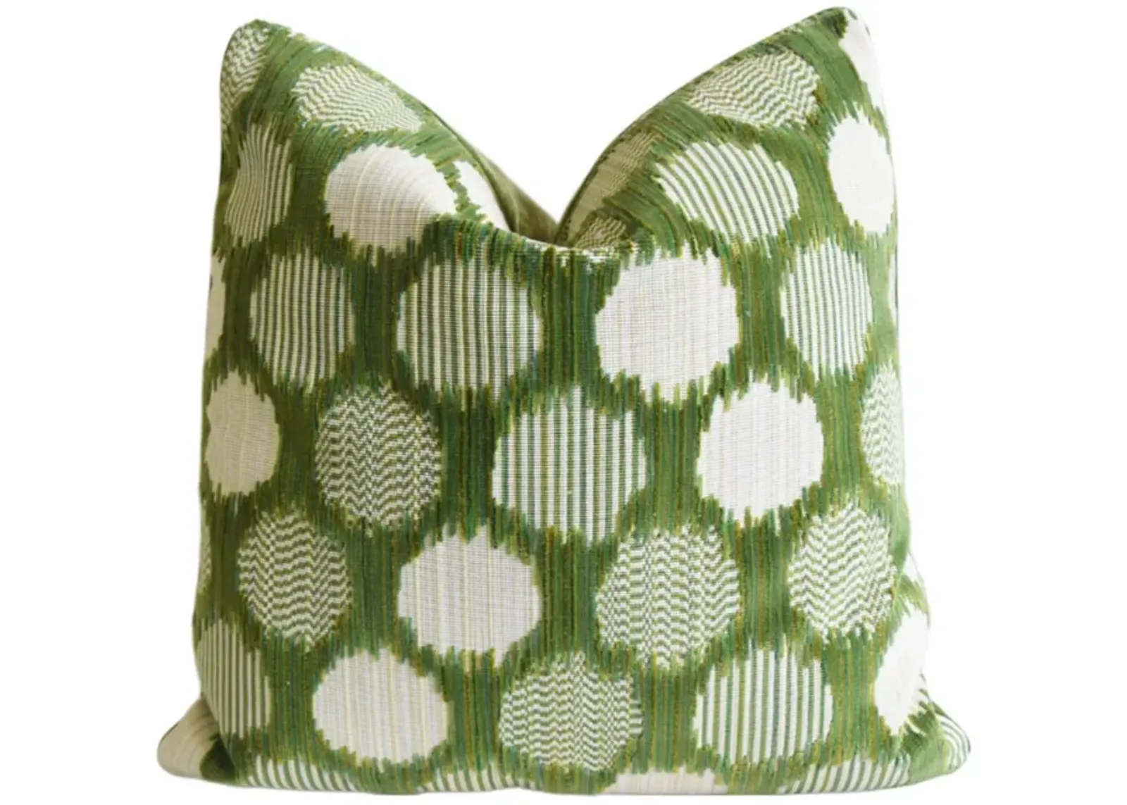 Schumacher Cirque Green Geometric Pillow